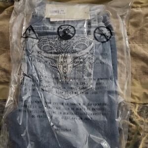 Miss Me Women's Boot Cut Jeans in Medium Blue with Embellishment